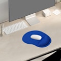 Miniatyrbillede 7 af 7: Musemåtte med håndledsstøtte, ergonomisk musepude, mus blå