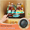 Miniatyrbillede 2 af 5: 12\" Lazy Susan Organizer, Sort Metal og Stål Roterende Krydderihylde med Drejeskive til Køkken Pantry KLB