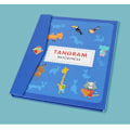 Miniatyrbillede 5 af 5: Tangram Magnetisk Puslespilbog, Børnepuslespil Geometriske Blokke Massivt Træ