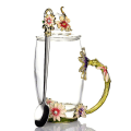 Miniatyrbillede 1 af 5: Håndlavede glas kaffekopper med skeer, 350 ml kopper,