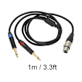 Miniatyrbillede 7 af 8: Dobbelt 6,35 mm han til XLR hun 24K forgyldt KLB