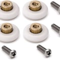 Miniatyrbillede 1 af 5: Pakke med 4 19mm brusedørsruller - Skydedørsreservedel KLB