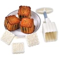 Miniatyrbilde 5 av 8: Månekakeform DIY Baking 4 sett 12 stykker runde og firkantede former