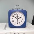 Miniatyrbild 2 av 5: 2 st Lazy Silent Liten Väckarklocka Kontor Hem Skrivbordsklocka (Blå)
