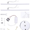 Miniatyrbilde 6 av 8: LED-taklampe, moderne taklampe med parallellstripedesign og 2 KLB
