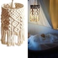 Miniatyrbild 3 av 8: Handgjord lampskärm, hängande lampskärm, boho macrame lampskärm KLB