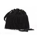 Frostet Tassel Bucket Bag Dame Skuldertaske (Sort)