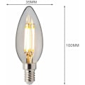 Miniatyrbild 4 av 5: 10-pack C35 LED-glödlampor 220V/240V 4W Edison (C35 E14) KLB