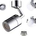 Miniatyrbilde 1 av 6: Universell sprayfilterkran, roterende kran sprayhode, med slitesterk