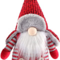 Miniatyrbillede 1 af 5: Jule nisse plys bamse, svensk julefremstillet KLB