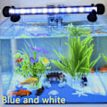 Miniatyrbillede 2 af 5: LED-akvarielampe, fiskebaksbelysning, energibesparende akvarielampe, 9 LED'er, ingen støj (blå og hvid, 18 cm)