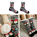 Miniatyrbillede 4 af 5: Pige Jule Slippers Strømper Skridsikre Fluffy Vinter Strømper Style 4 KLB