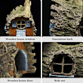 Miniatyrbild 2 av 5: Akvarium prydnad Akvarium prydnader Harts grotta Lämplig för akvarium dekoration tillbehör(Tree House)-