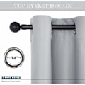 Miniatyrbilde 3 av 4: Blackout-gardiner for soverom - Dobbelt termisk isolerte vindusgardiner for hjem / Tungt solidt stoff for, sett med 2, L 100 x H 130 cm, lilla KLB