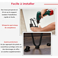Pikkukuva 4 / 5: Skandinaaviset huonekalujalat 4 kpl Diy Pin -jalat Pöydän jalat Tuolin jalat 20 ruuvilla + 4 jalkasuojaa, H25cm-2 tankoa KLB