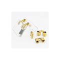 Miniatyrbillede 4 af 5: 6 stk. messingcylindriske hængsler, skjult usynligt tøndehængsel til DIY trædørskabsvogn, 16 mm KLB
