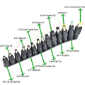 Miniatyrbild 4 av 7: Universell DC-strömadapter, paket med 34 DC-adaptrar 5,5x2,1mm DC-cylinderkontakt