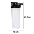 Miniatyrbillede 2 af 5: Shakerflaske med motiverende citater, proteinshaker, sort og hvid