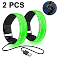 Miniatyrbillede 4 af 4: LED armbånd, reflekterende LED lys armbånd, lysstrimler