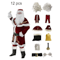 Miniatyrbild 6 av 7: Jultomte Kostym för Män Julparty Cosplay för Vuxna KLB