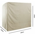 Pikkukuva 2 / 5: Vedenpitävä 3-paikkainen puutarhakeinupeite, 220x125x175cm 210D Oxford Anti-UV keinupeite Ulkokeinun suojapeite-Beige KLB