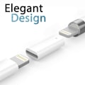 Miniatyrbillede 1 af 4: TechMatte opladningsadapterkabel til Apple Pencil og iPad Pro (1 stk., hvid)