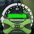 Miniatyrbild 3 av 6: 2022 Solcellsradio Nödradio med vev, 10 000 mAh Bärbar vevradio