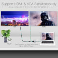 Miniatyrbild 4 av 5: USB C till HDMI VGA-adapter, dubbelskärm Typ C till HDMI VGA