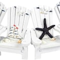 Pikkukuva 1 / 6: 4-osainen minipuinen tuoliornamentti rantakoristelu Nautical