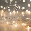 Pikkukuva 1 / 8: 50 LED-mikrovalosarjaa lämpimän valkoinen paristoilla