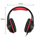 Miniatyrbild 4 av 8: Headset med mikrofon för PS4 Xbox One, Surroundljud Svart Röd
