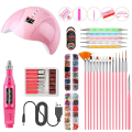 Miniatyrbild 1 av 8: 12 st 36W UV-nagellampa startset manikyr gel nagelstudio set komplett för KLB