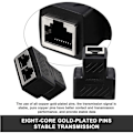 Miniatyrbilde 8 av 8: RJ11-fordeleradaptersplitter, 2 stk Ethernet-kontakt splitter-kontakt