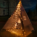 Miniatyrbilde 5 av 5: Sett med 2] 10 m, 100 LED-er, batteridrevne julelys, LED-julelys, vanntett