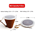 Miniatyrbild 2 av 5: Bärbar kaffemugg, lätt resekopp, FDA- och BPA-fri bärbar kaffemugg, större kapacitet 270 ml hopfällbar resemugg i silikon, 2 enheter