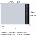 Miniatyrbillede 2 af 5: Ekspeditionsplastikkuvert Lot af 100 stk. Poser 17 X 30 CM Polystyren Plastik Emballageposer KLB