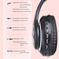 Miniatyrbilde 5 av 6: Vakkert stereo gaming headset med mikrofon, katteøre, kult svart