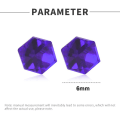 Miniatyrbillede 2 af 5: 4 par vandterningmagneter diamantfarve hvid sten krystal dyb lilla KLB