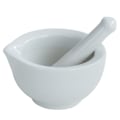 Miniatyrbillede 1 af 5: Porcelænsmorter og støder Keramisk urtekværn pilleknuser Hvid