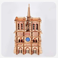 Miniatyrbilde 2 av 5: 3D-puslespill for voksne, Notre Dame katedral flyttbar modellsett KLB