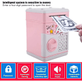 Miniatyrbild 3 av 7: Lösenordssäker pengabox, ATM elektrisk leksaksbank automatisk