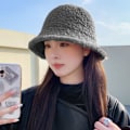 Miniatyrbillede 5 af 5: Vinter Faux Fur Uld Spand Hat Fuzzy Varm Hat Vindtæt Cap Shear Style1 KLB