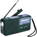 Miniatyrbild 1 av 8: Bärbar nödradio solradio vev AM FM-radio med LED-ficklampa USB-port