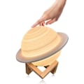 Miniatyrbillede 2 af 8: Månelampe 3D natlys dæmpbar, Papasbox 15cm LED Saturn lampe med