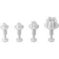 Miniatyrbilde 1 av 7: Dekorativ kakeformsett med 4 \"Blomster\", kakeform for hele sesongen,