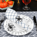Miniatyrbillede 2 af 5: Spider Halloween Servietringe Metal Servietringe Sort 6Set