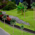 Miniatyrbillede 5 af 8: Model kokosnødpalme landskabsmodel træ, plastik kokosnødpalme træ