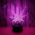 Miniatyrbild 2 av 7: 3D blad design LED nattlampa touch switch USB-port 7 KLB