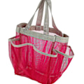Miniatyrbilde 1 av 5: 7 lommers dusj caddy tote, mesh, rosa KLB