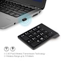 Miniatyrbild 3 av 8: Numeriskt tangentbord, trådlös USB-siffra, 2,4 GHz, 18 tangenter, Mini
